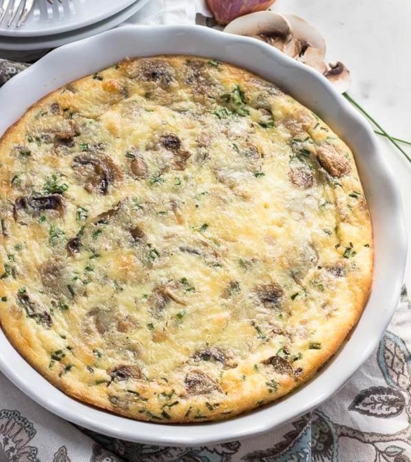 Pastel de champiñones bajo en carbohidratos